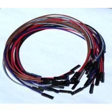 Female - Female Jumper wires - 1 pin - 30 cm (20 pcs) 