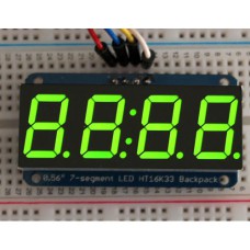 LED - 4x7 - Segment Display w/I2C Backpack - Green