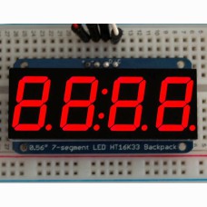 LED - 4x7 - Segment Display w/I2C Backpack - Red