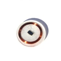 RFID Tag - 30mm Disc Clear - with sticker backing - Very Thin