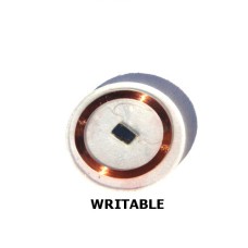 T5577 RFID Tag - 30mm Disc Clear - with sticker backing - Very Thin